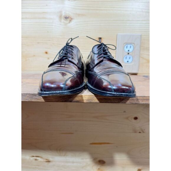 Johnston & Murphy Men's Burgundy Cap Toe Oxford Derby Dress Shoes Size 8M 15-238 - Picture 2 of 11